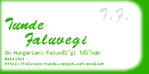 tunde faluvegi business card